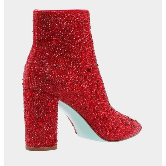 Betsey Johnson Shoes - Betsey Johnson Candy evening rhinestone Booties 8